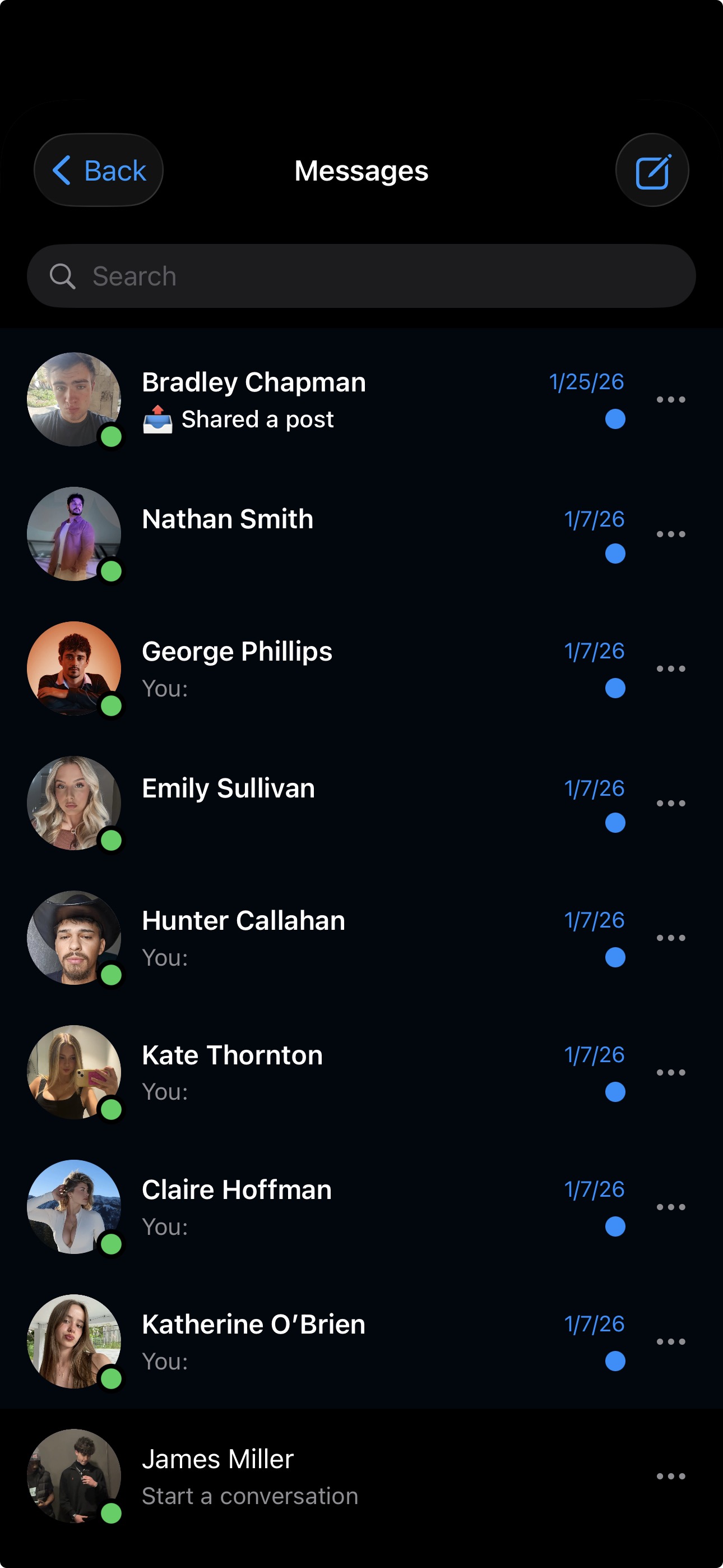 Messages and friend communication